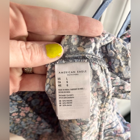 NWT American Eagle Outfitters Sun Dress Floral Flowy Ruffle size Large - Picture 8 of 9